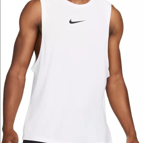 Nike Pro Tank Top Mens Size XXL 2XL White DriFit CZ2272-100 New - Picture 1 of 10